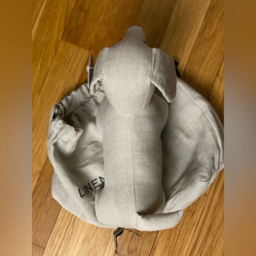 NWT Linen Perch Paolo Natural Linen Stuffed Puppy